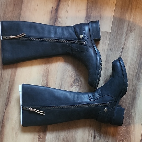 Genuine Timberland Lexxis Tall Black Leather Riding Boot - Picture 4 of 7